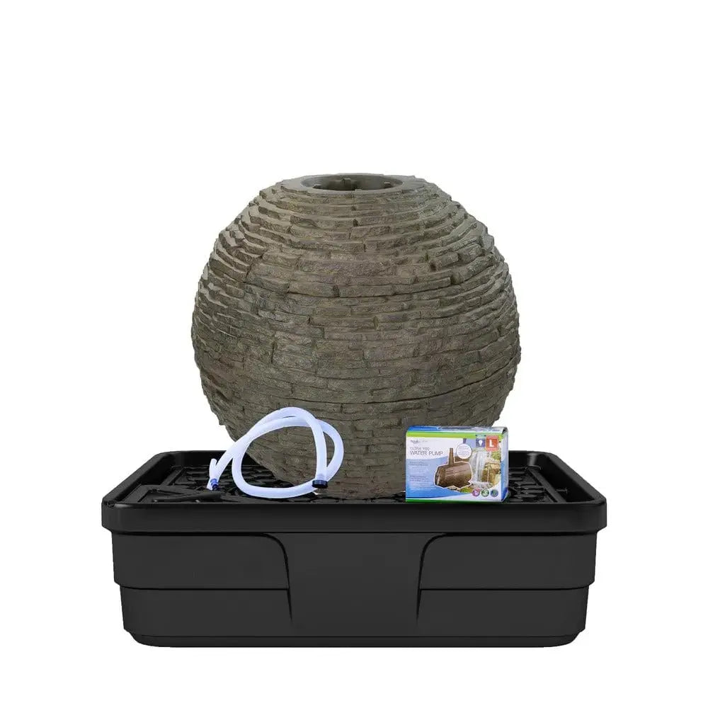 Aquascape Fountain Kit Aquascape Medium Stacked Slate Sphere Landscape Fountain Kit 78290