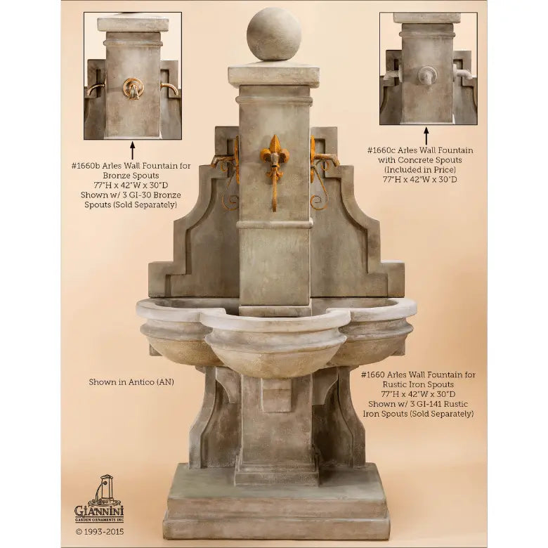 Giannini Garden Outdoor Fountains Giannini Fountain Water Spout GI-141