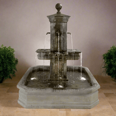 Giannini Garden Outdoor Fountains Giannini Garden Anduze Carre' Pond Fountain 1673 / Antico / 1673: Anduze Carre' Pond Fountain w/ Rustic Spouts Giannini Garden Anduze Carre' Pond Fountain 1673