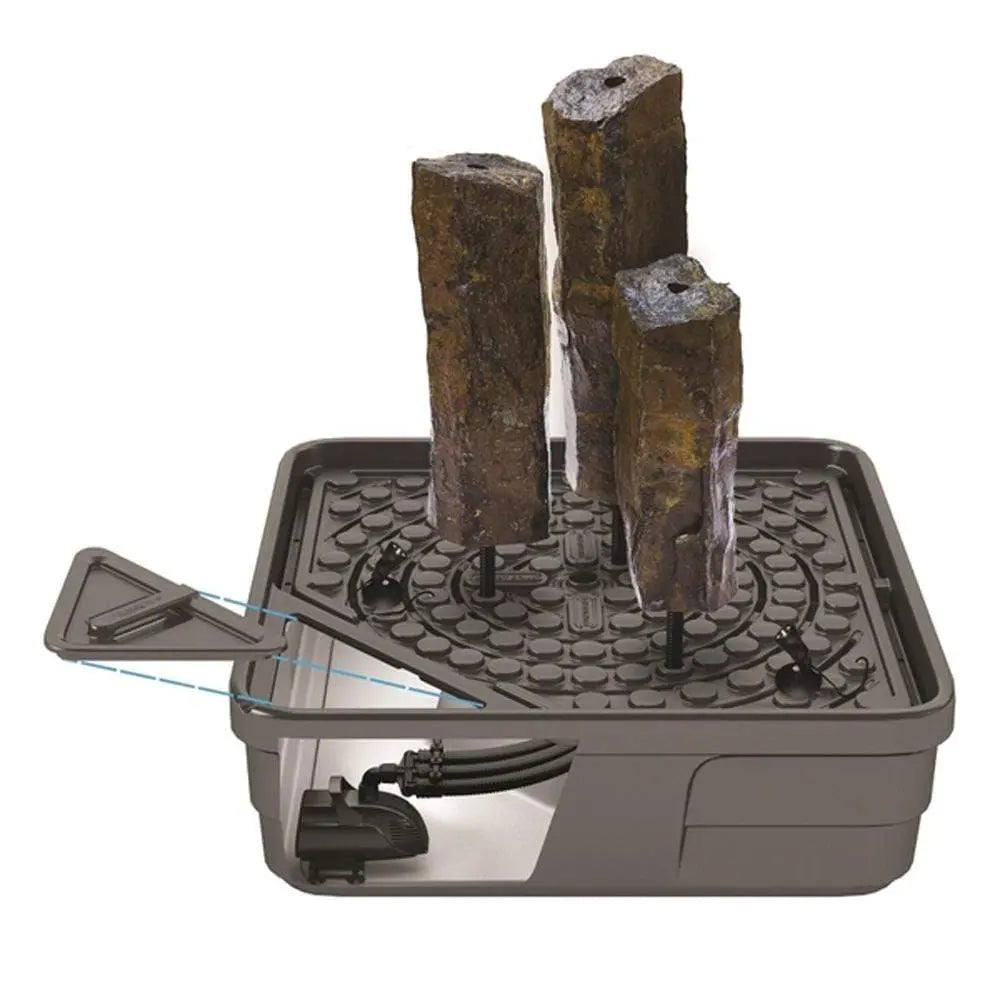 Aquascape Fountain Kit Aquascape Mongolian Basalt Columns Set of 3 Landscape Fountain Kit 58089