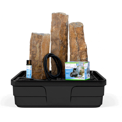 Aquascape Fountain Kit Aquascape Mongolian Basalt Columns Set of 3 Landscape Fountain Kit 58089