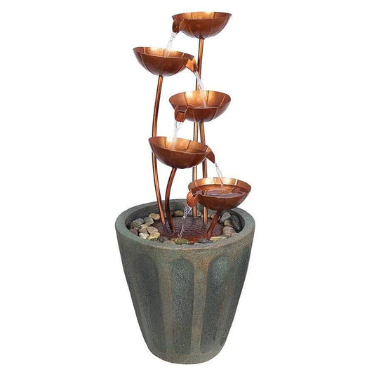 Design Toscano Outdoor Fountains Design Toscano Copper Falls Cascading Garden Indoor/Outdoor Fountain SS5312