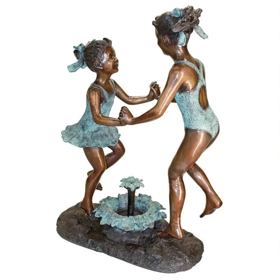 Design Toscano Garden Statues Design Toscano Dancing Splash Girls Cast Bronze Garden Statue KW29368