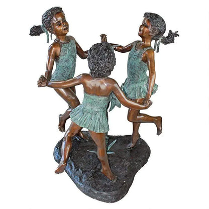 Design Toscano Garden Statues Design Toscano Fun in the Sun Girls Cast Bronze Garden Statue KW29440