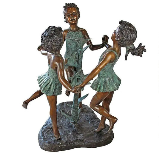 Design Toscano Garden Statues Design Toscano Fun in the Sun Girls Cast Bronze Garden Statue KW29440