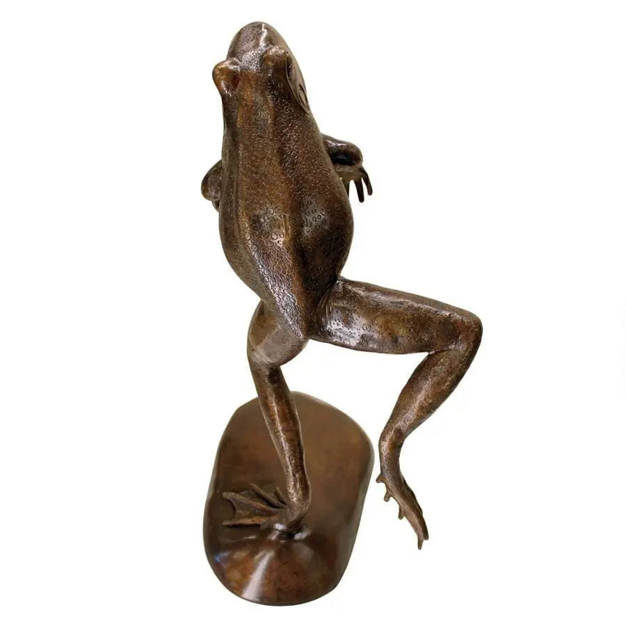 Design Toscano Garden Statues Design Toscano Giant Leaping, Spitting Frog Cast Bronze Garden Statue AS22053