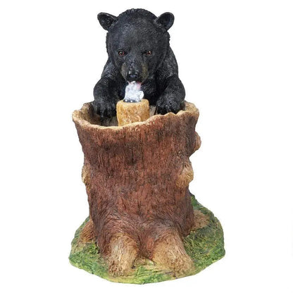 Design Toscano Outdoor Fountains Design Toscano Guzzling Gulp Black Bear Garden Fountain KY2093