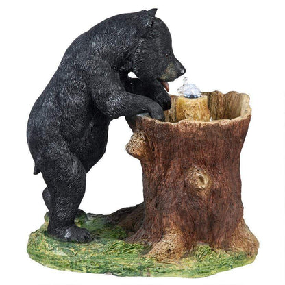 Design Toscano Outdoor Fountains Design Toscano Guzzling Gulp Black Bear Garden Fountain KY2093