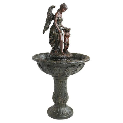 Design Toscano Outdoor Fountains Design Toscano Heavenly Moments Angel Sculptural Fountain KY3002