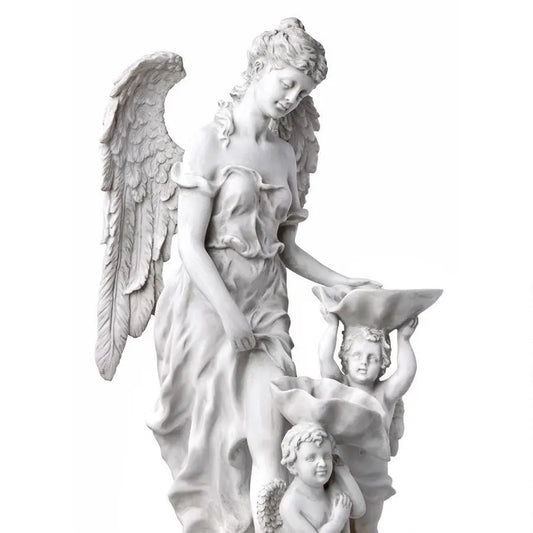 Design Toscano Outdoor Fountains Design Toscano Heavenly Moments Angel Sculptural Fountain KY53002