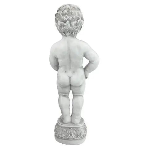 Design Toscano Outdoor Fountains Design Toscano Peeing Boy of Brussels Sculptural Outdoor Fountain with Plinth Base NG33505