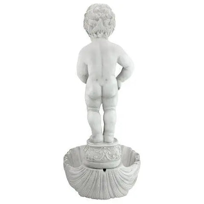 Design Toscano Outdoor Fountains Design Toscano Peeing Boy of Brussels Sculptural Outdoor Fountain with Plinth Base NG33505