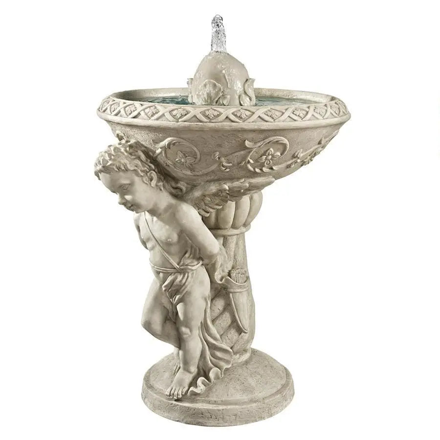 Design Toscano Outdoor Fountains Design Toscano Pondering Cupid Garden Fountain KY1024