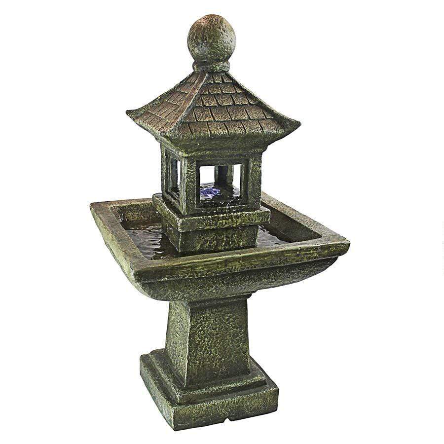 Design Toscano Outdoor Fountains Design Toscano Sacred Space Pagoda Illuminated Garden Outdoor Fountain QN1509