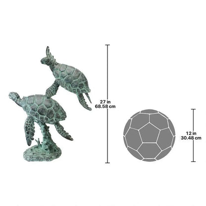 Design Toscano Garden Statues Design Toscano Sea Turtles Bronze Garden Statue PK2219