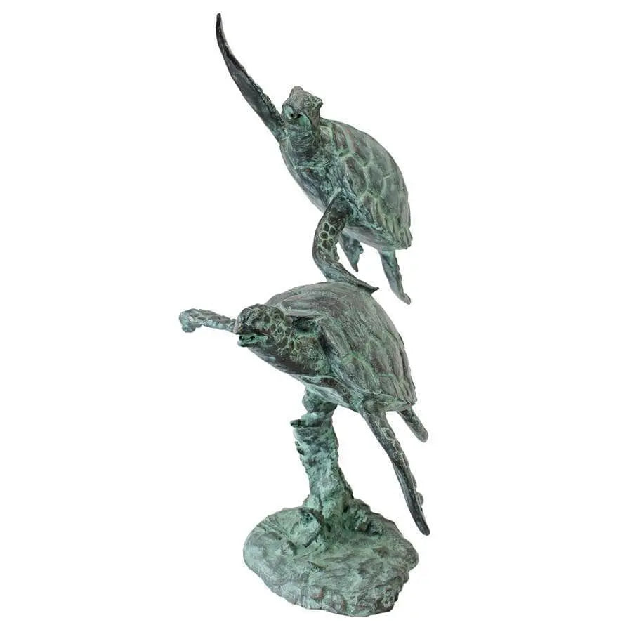 Design Toscano Garden Statues Design Toscano Sea Turtles Bronze Garden Statue PK2219