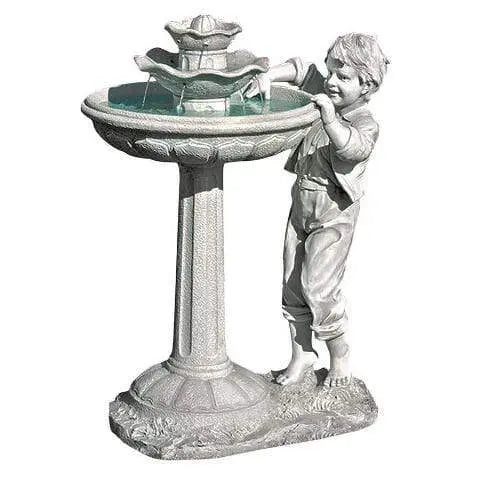 Design Toscano Outdoor Fountains Design Toscano The Child's Mischievous Splash Sculptural Garden Outdoor Fountain KY2293