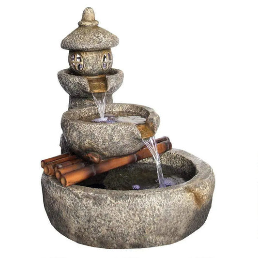 Design Toscano Outdoor Fountains Design Toscano Tranquil Springs Pagoda Garden Outdoor Fountain SS12657