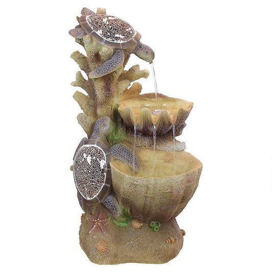 Design Toscano Outdoor Fountains Design Toscano Turtle Cove Cascading Sculptural Animal Fountain SS1646