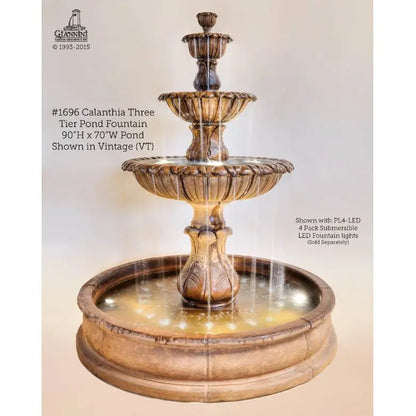 Giannini Garden Outdoor Fountains Giannini Garden Calanthia Three Tier Pond Fountain 1696