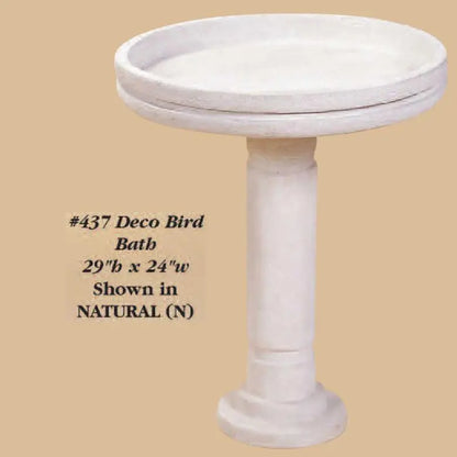 Giannini Garden Outdoor Fountains Giannini Garden Deco Bird Bath Outdoor Cast Stone 437