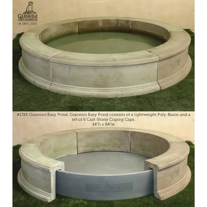 Giannini Garden Outdoor Fountains Giannini Garden Grand Easy Pond #1316 (14"H X 84"W)