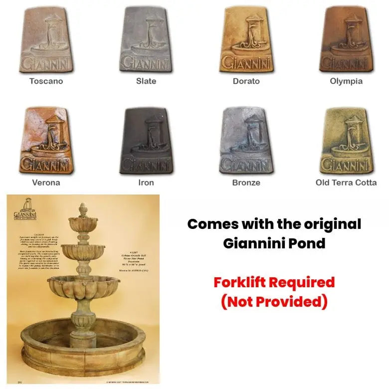 Giannini Garden Outdoor Fountains Giannini Garden Urbino Grande Tall Three Tier Pond Fountain 1287