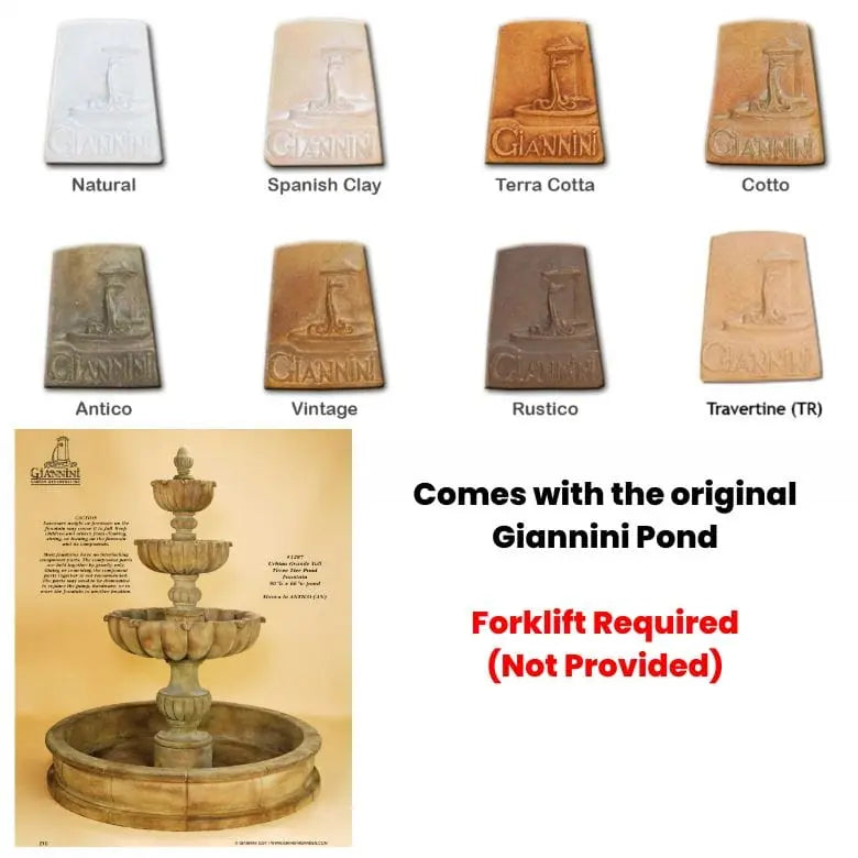 Giannini Garden Outdoor Fountains Giannini Garden Urbino Grande Tall Three Tier Pond Fountain 1287