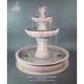 Giannini Garden Outdoor Fountains Giannini Garden Velia French Limestone Concrete Three Tier Pond Outdoor Fountain 1767