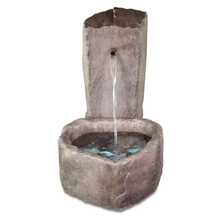 Giannini Garden Outdoor Fountains Walnut / 41"H x 26"W x 34"D Giannini Garden Walnut Concrete Rock Spring Outdoor Fountain 1763