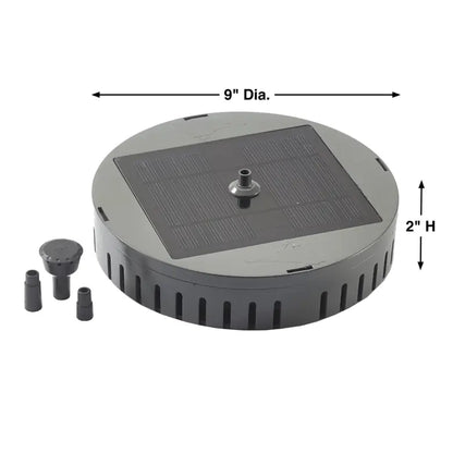 Smart Solar Outdoor Fountains AquaNura Solar Birdbath Kit 21300R01 / 9" Dia x 2" H Smart Solar AquaNura Solar Birdbath Kit 21300R01