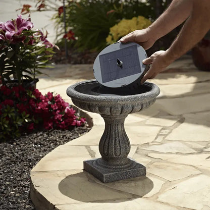 Smart Solar Outdoor Fountains AquaNura Solar Birdbath Kit 21300R01 / 9" Dia x 2" H Smart Solar AquaNura Solar Birdbath Kit 21300R01