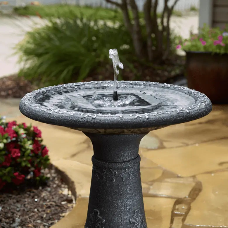 Smart Solar Outdoor Fountains AquaNura Solar Birdbath Kit 21300R01 / 9" Dia x 2" H Smart Solar AquaNura Solar Birdbath Kit 21300R01