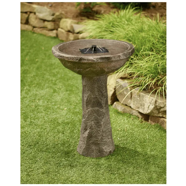 Smart Solar Outdoor Fountains Bedrock / 20.5” Dia. x 28.0” H Smart Solar Bedrock Solar Garden Outdoor Fountain 20388M01