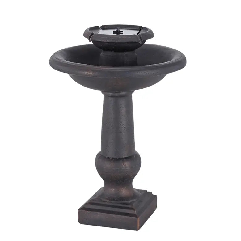 Smart Solar Outdoor Fountains Chatsworth / 21" Diameter x 30" High / Bronze Smart Solar Chatsworth 2-Tier Solar Outdoor Fountain 24260RM1 (Bronze)