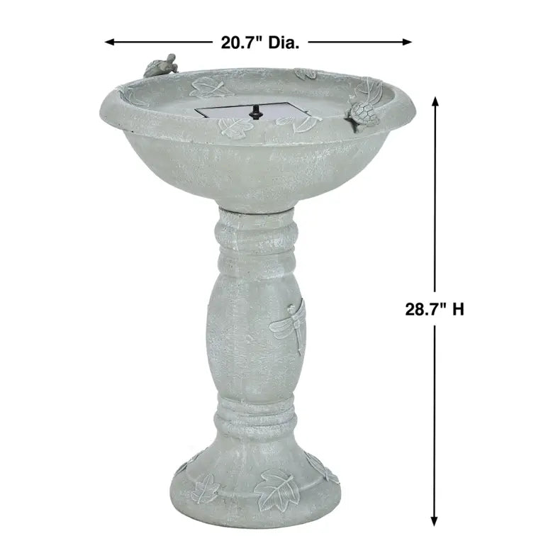 Smart Solar Outdoor Fountains Country Gardens Solar Birdbath / 20.75" Diameter x 28.75" High Smart Solar Country Gardens Solar Birdbath 20622R01