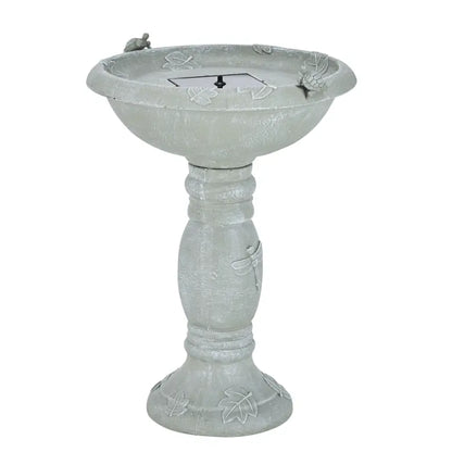 Smart Solar Outdoor Fountains Country Gardens Solar Birdbath / 20.75" Diameter x 28.75" High Smart Solar Country Gardens Solar Birdbath 20622R01