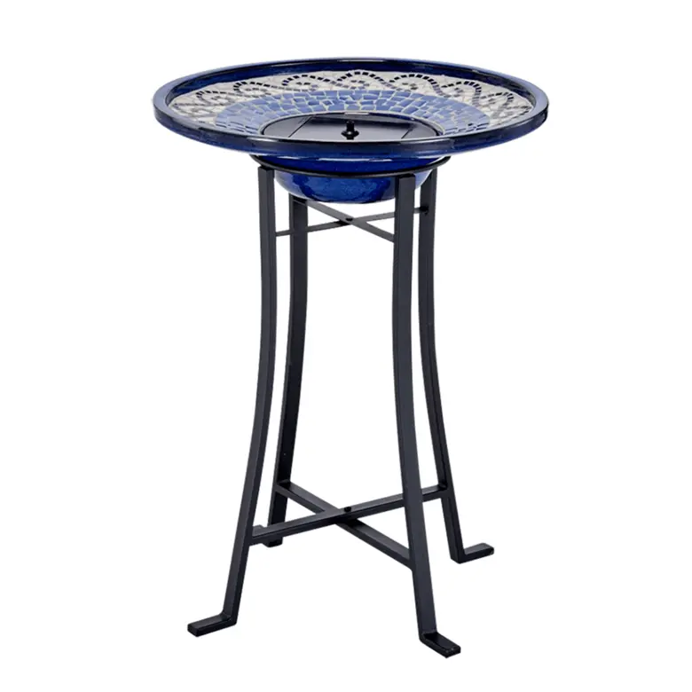 Smart Solar Outdoor Fountains Mosaic Solar / Glazed Ceramic / 20.75" Diameter x 28.75" Smart Solar Mosaic Solar Glazed Ceramic Solar Outdoor Fountain 20747R01