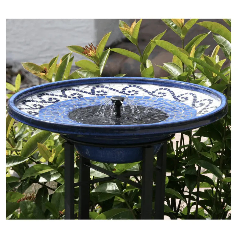 Smart Solar Outdoor Fountains Mosaic Solar / Glazed Ceramic / 20.75" Diameter x 28.75" Smart Solar Mosaic Solar Glazed Ceramic Solar Outdoor Fountain 20747R01