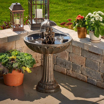 Smart Solar Outdoor Fountains Umbrella / 22" W x 33" H Smart Solar Umbrella Solar Outdoor Fountain 20326R01