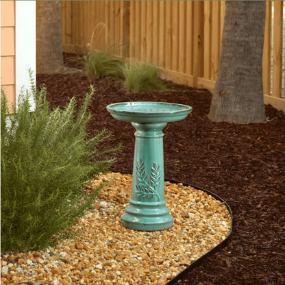 Smart Solar Outdoor Fountains Acadia Frog Solar Birdbath / 15.75" W x 22" H Smart Solar Wingate Ceramic Traditional Birdbath 207239-MG